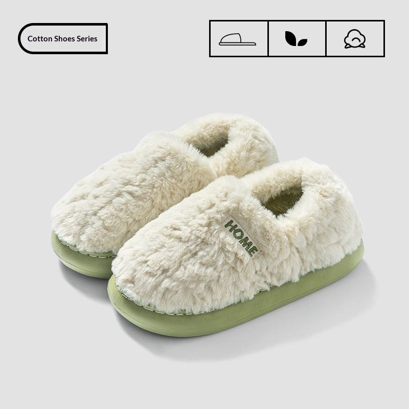 Indoor Home Warm And Anti-slip Cotton Slippers For Men